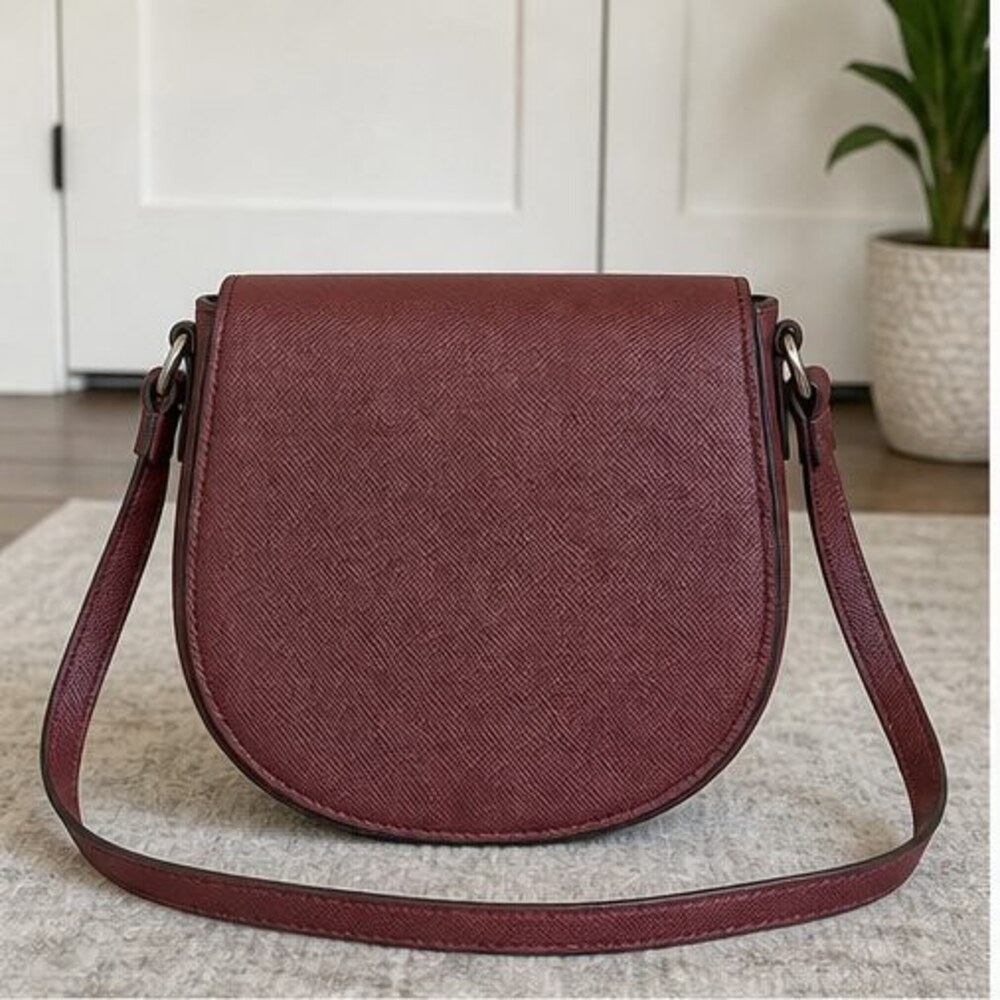 Merlot Saffiano Crossbody Bag